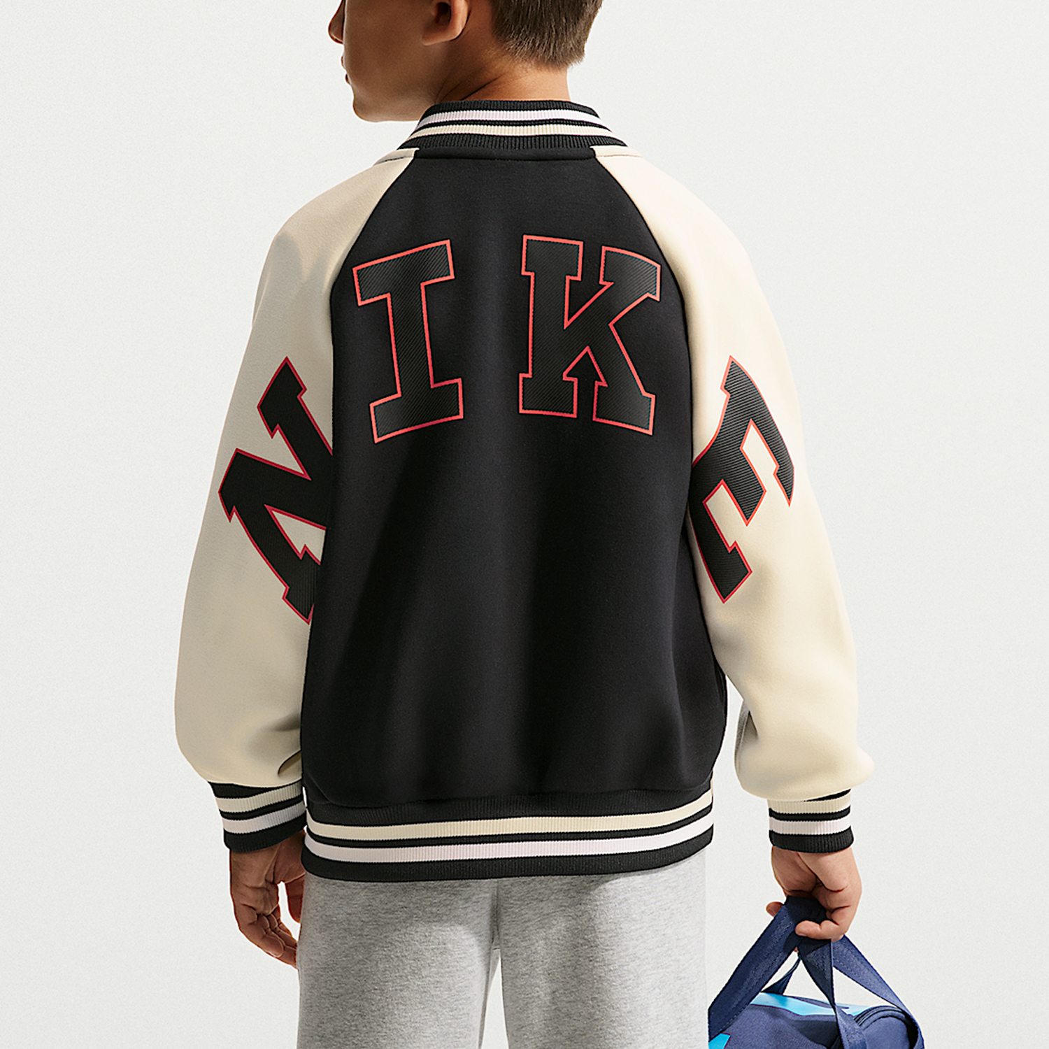 Nike/耐克正品2026春季款小童日常立领针织拼接外套IR8083-010,淘宝优惠券,粉丝福利购,淘宝优惠卷