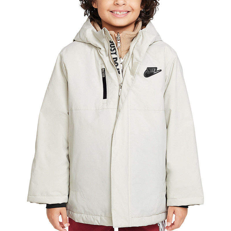 Nike/耐克正品秋季新款小童简约可脱卸三合一外套HQ7935-072,淘宝优惠券,粉丝福利购,淘宝优惠卷