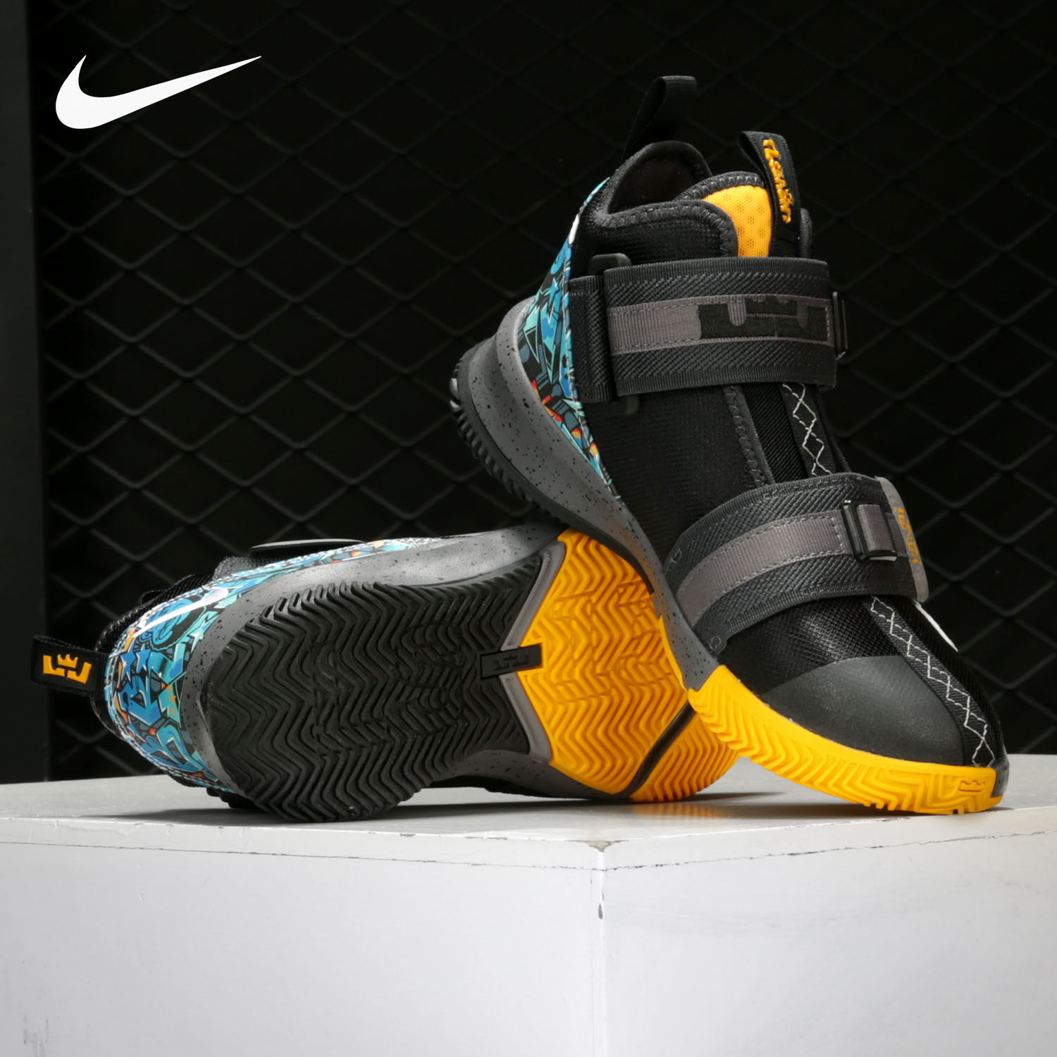 Nike/耐克正品LEBRON SOLDIER 13 詹姆斯13湖人儿童篮球鞋 AR7585,淘宝优惠券,粉丝福利购,淘宝优惠卷