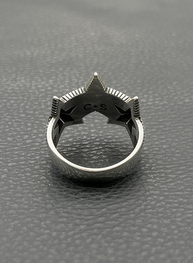 s925纯银高级感复古三连星星戒指男女五角星cody sanderson风格潮