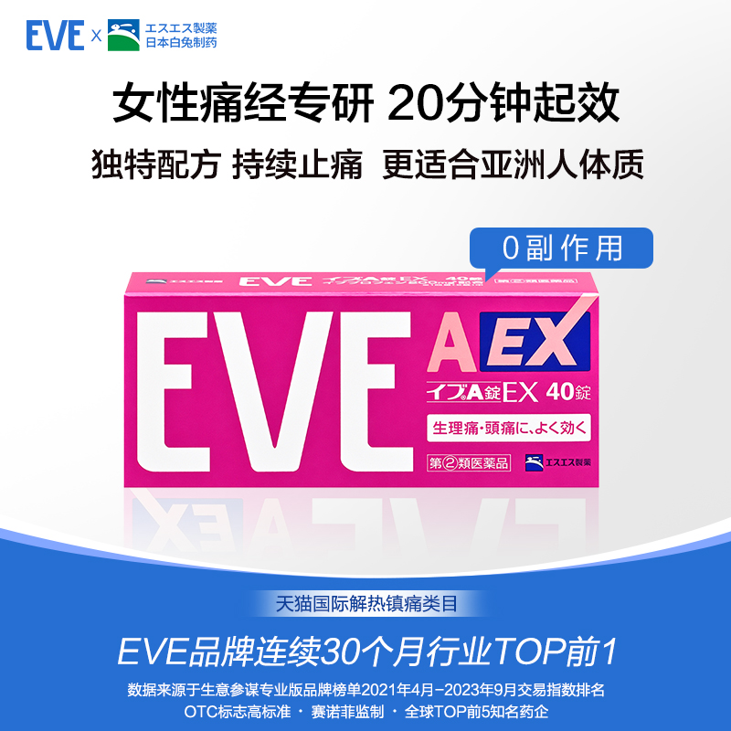 eve白兔美白丸痛经小粉盒提亮祛斑改善皮肤粗糙头疼药特效退烧药-图0