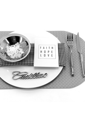 现代轻奢创意摆盘家居软装西餐盘摆件样板房餐盘餐具餐桌摆件意式