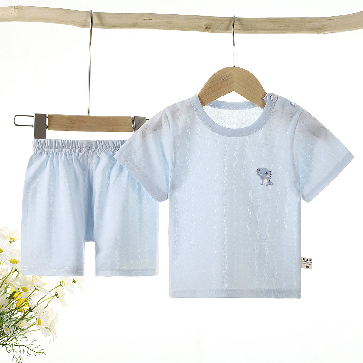 宝宝纯棉短袖套装中小童全棉t恤短裤两件套男女儿童半袖套装童装,淘宝优惠券,粉丝福利购,淘宝优惠卷