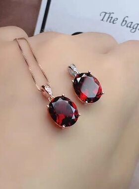 新款韩版简约锁骨链红色锆石项链女轻奢简约节日礼物