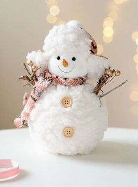 New Plush Foam Snowman Doll S M L White Snowman Plush Toys S
