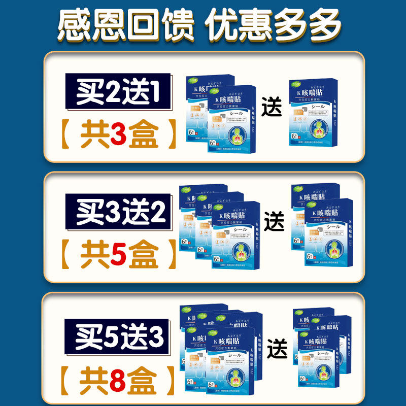 日本止咳贴喉咙痒干支气管炎哮喘 飞纯度膏药贴（器械）