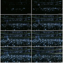 Fluorescent fluorescent sticks light up ten thousand people to hail concert opening video material