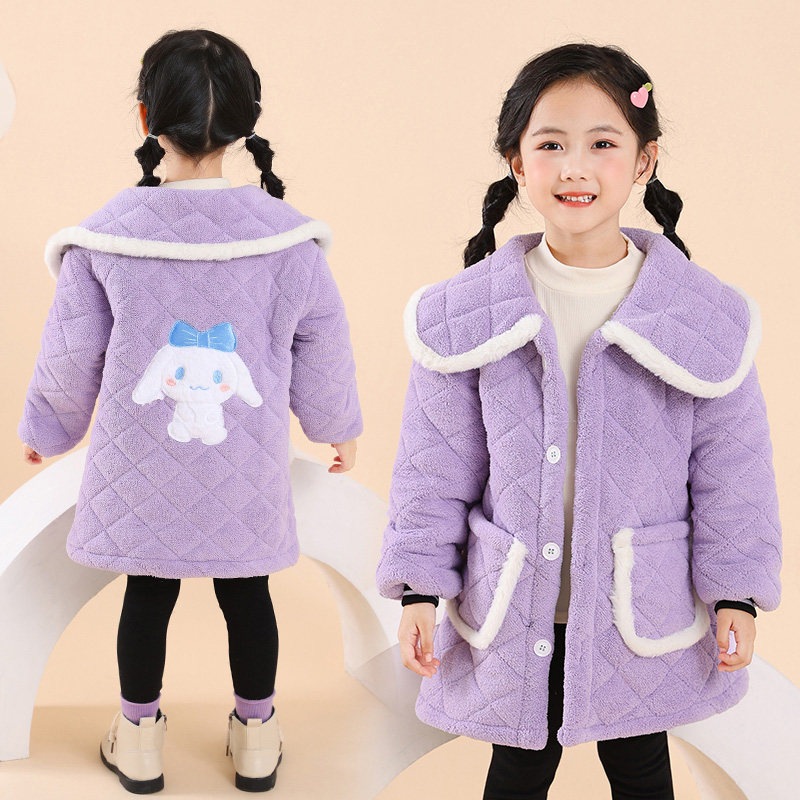 2025新款冬季儿童保暖棉衣三层加绒加厚罩衣女童洋气外套家居服,淘宝优惠券,粉丝福利购,淘宝优惠卷