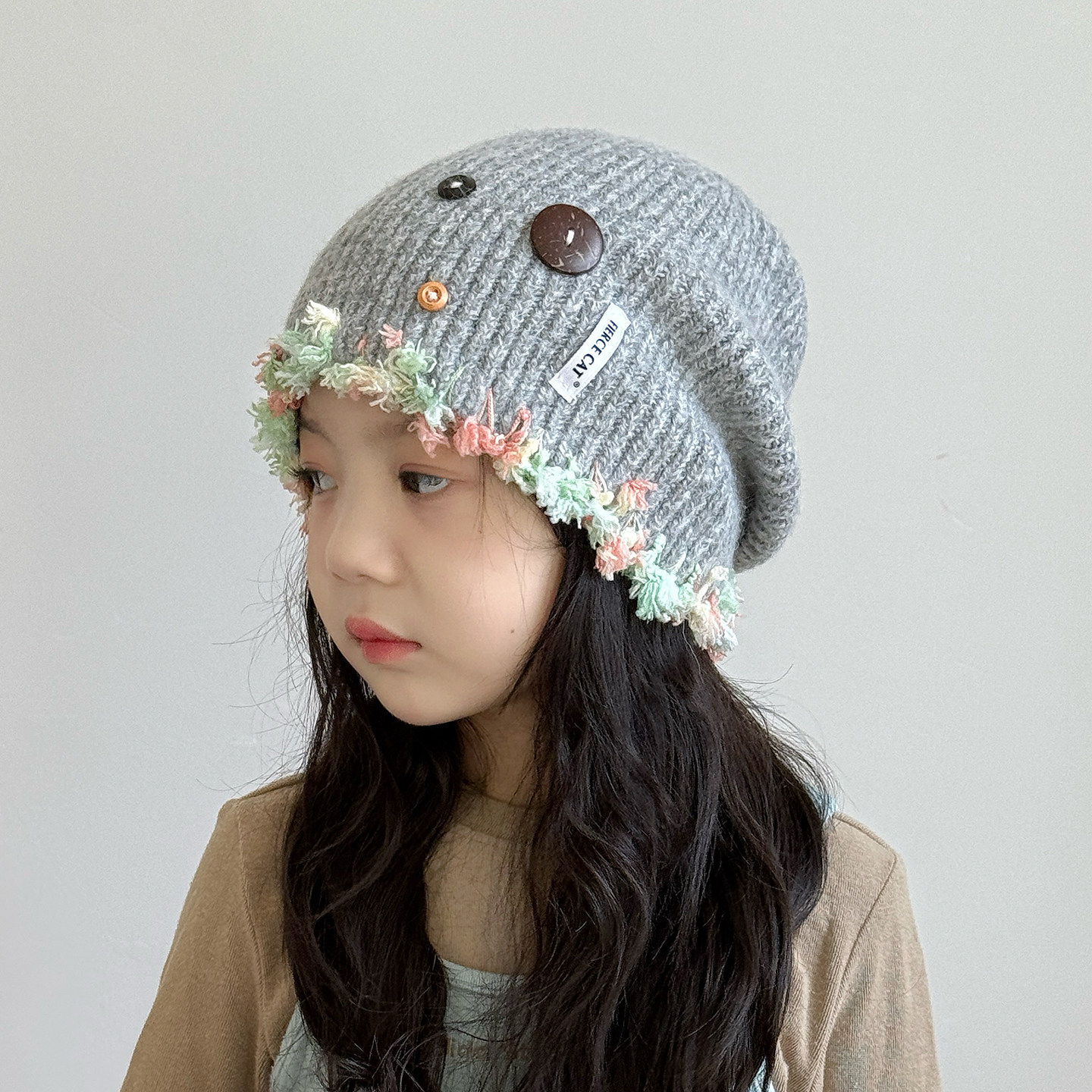 儿童帽子秋冬季毛线帽2025新款女孩保暖防寒女童针织帽洋气宝宝帽,淘宝优惠券,粉丝福利购,淘宝优惠卷