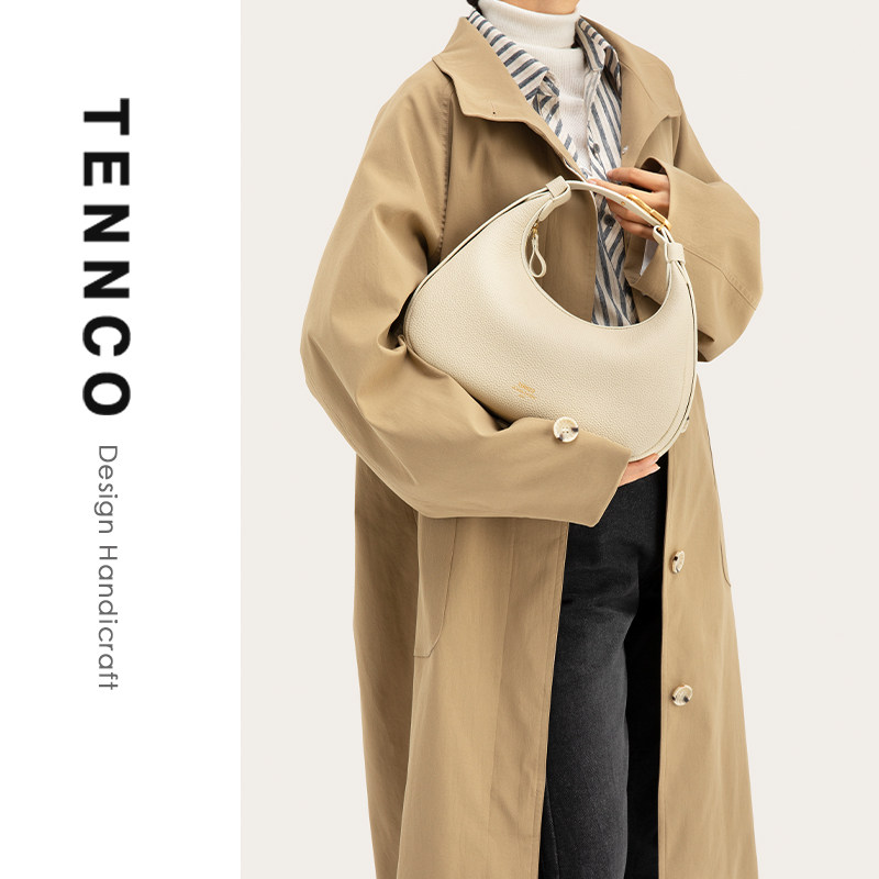 TENNCO原创【大月牙包】小众设计款通勤腋下包头层牛皮单肩斜挎包,淘宝优惠券,粉丝福利购,淘宝优惠卷