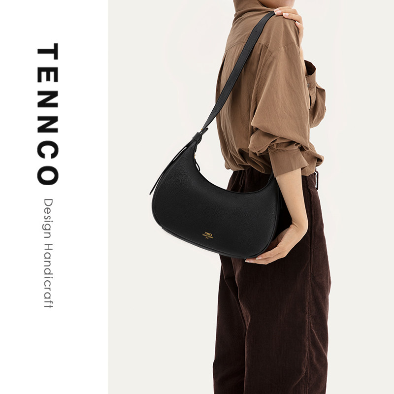 TENNCO原创【大月牙包】小众设计款通勤腋下包头层牛皮单肩斜挎包,淘宝优惠券,粉丝福利购,淘宝优惠卷
