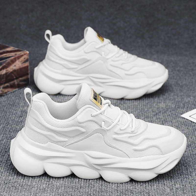 黑色运动男鞋2025新款冬季男士厚底增高休闲网面透气百搭老爹潮鞋,淘宝优惠券,粉丝福利购,淘宝优惠卷