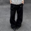 TR split A-line casual wide-leg suit pants