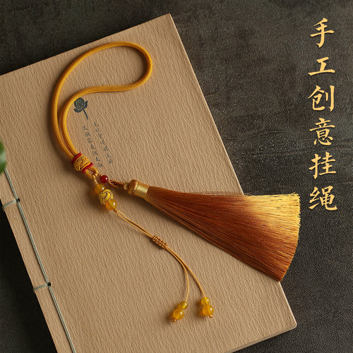 葫芦挂绳挂件文玩编织绳diy饰品配件车挂流苏吊穗手把件手工配饰 - 图2
