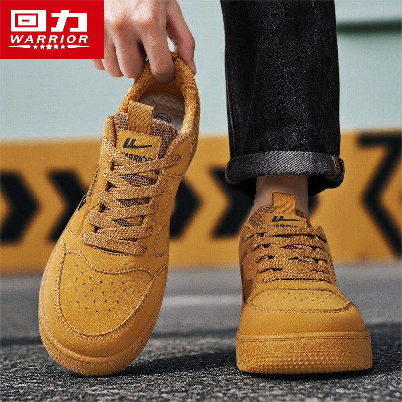 回力男鞋冬季潮牌复古百搭低帮板鞋青少年运动厚底增高小麦色潮鞋,淘宝优惠券,粉丝福利购,淘宝优惠卷