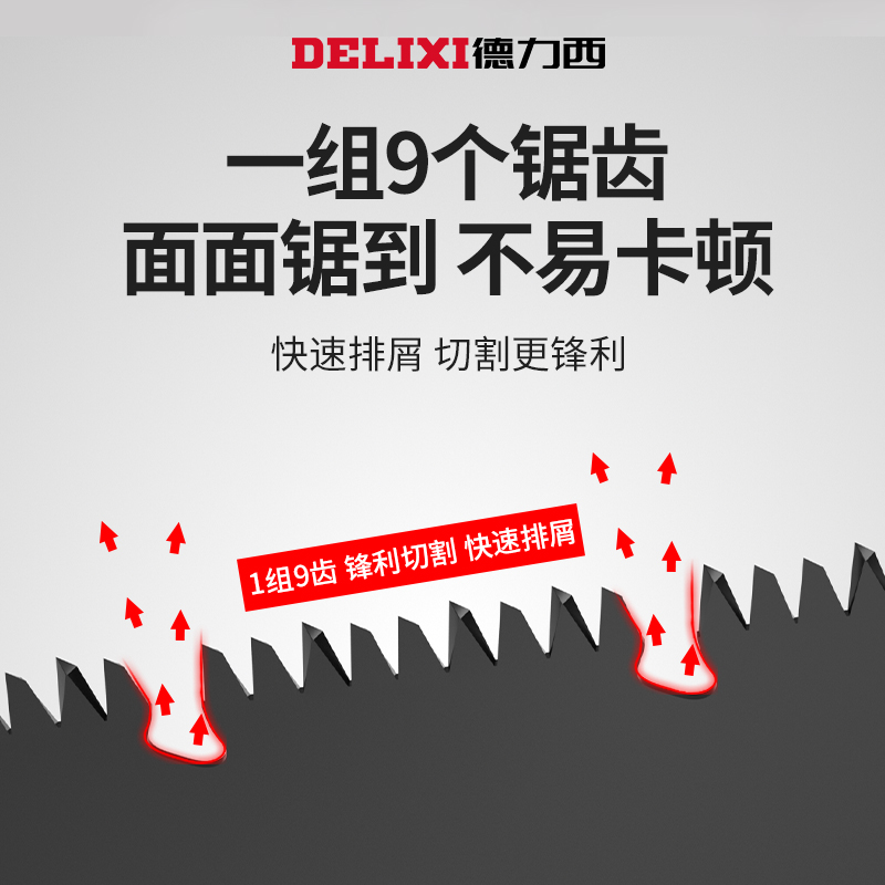 德力西手锯锯子家用木锯手持快速锯树木工锯手工锯手板锯伐木木头