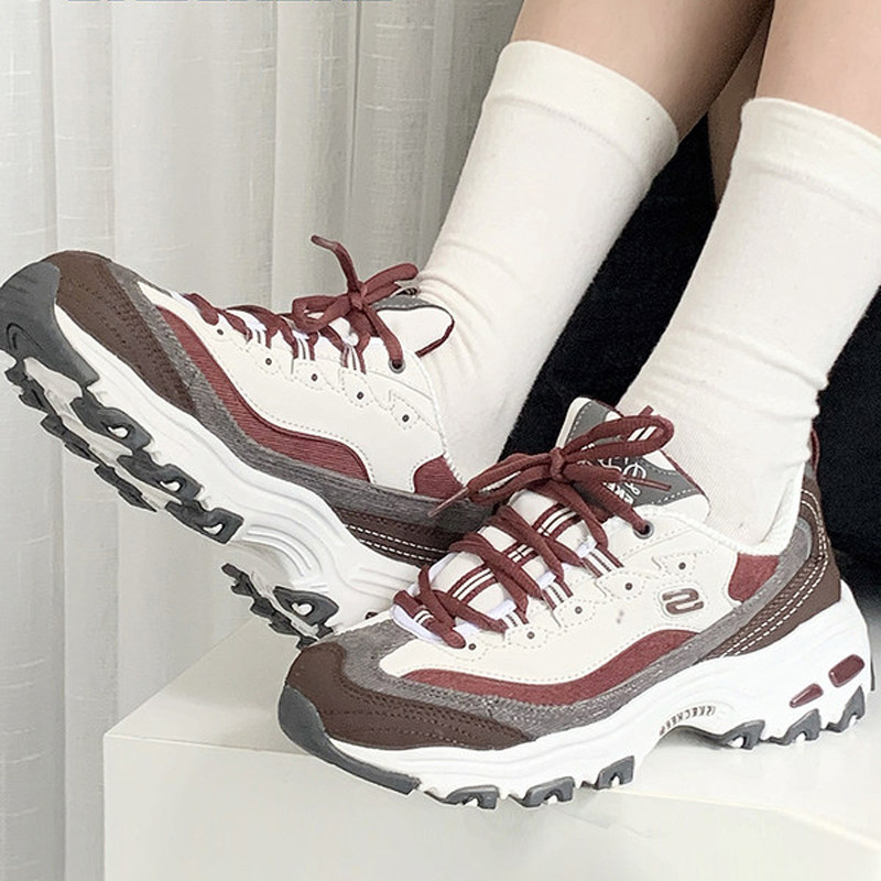 Skechers斯凯奇春秋冬季款女鞋奶茶熊运动鞋黑糖烤奶老爹鞋熊猫鞋,淘宝优惠券,粉丝福利购,淘宝优惠卷