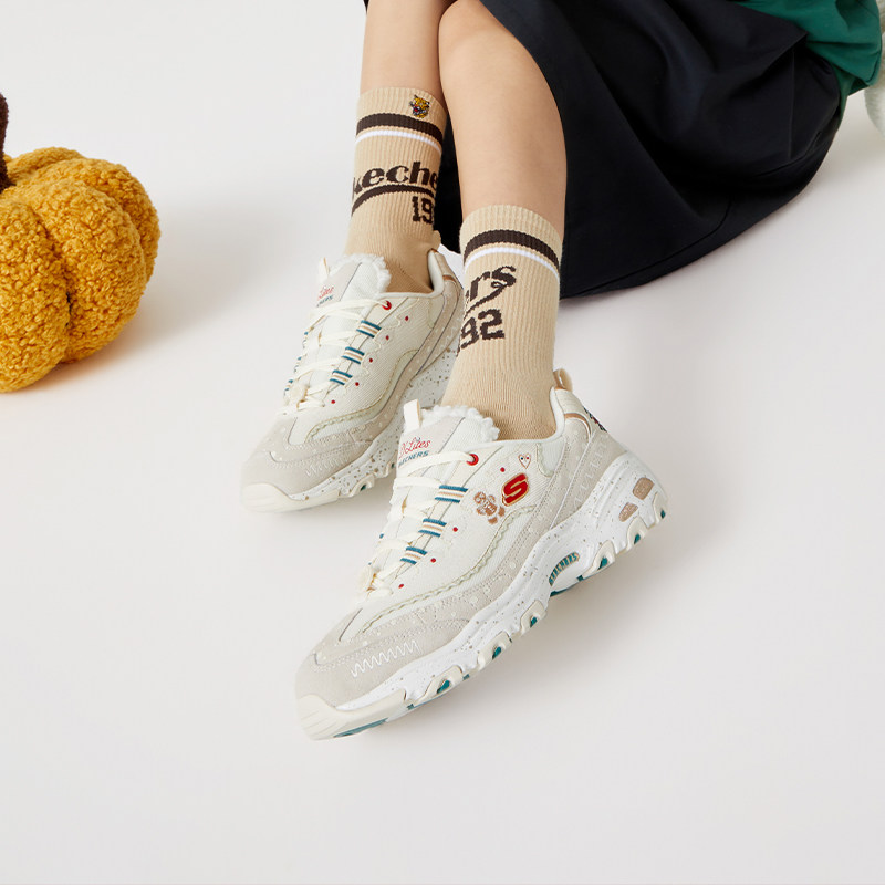 斯凯奇春夏季姜饼人圣诞限定女鞋 skechers斯凯奇蔚亚老爹鞋
