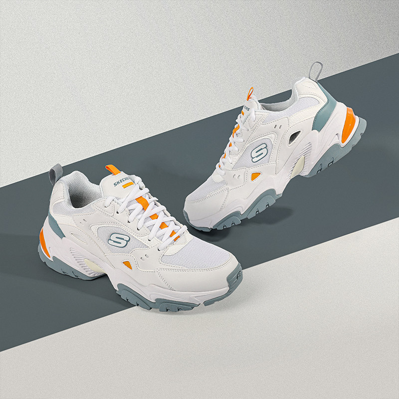 skechers夏季款二代机甲跑步鞋男鞋 skechers斯凯奇蔚亚老爹鞋