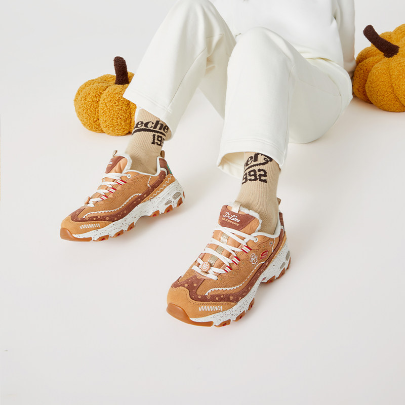 斯凯奇春夏季姜饼人圣诞限定女鞋 skechers斯凯奇蔚亚老爹鞋