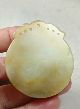 和田玉牡丹吊坠毛衣链一物一图