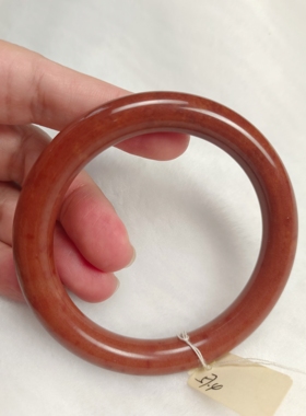 天然佘太玉圆条手镯保真包邮