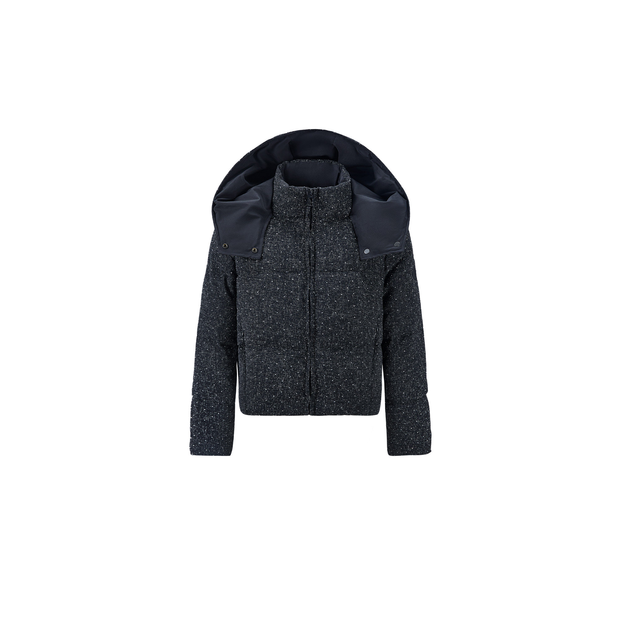 【90%鹅绒】CHICHY高级烫钻短款连帽羽绒服女25冬季新款保暖外套,淘宝优惠券,粉丝福利购,淘宝优惠卷