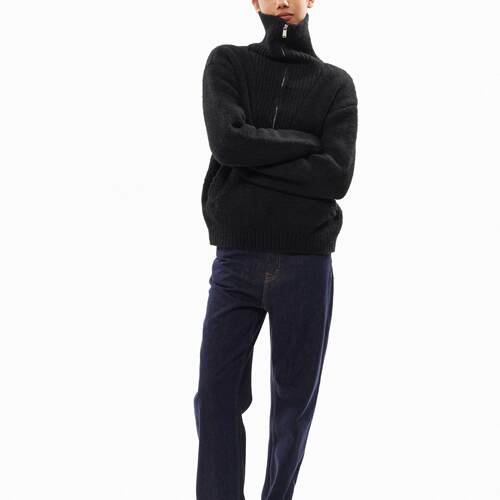 A DoOr 重磅神裤宽松休闲中腰深色牛仔色Coco牛仔裤四季款百搭 - 图1