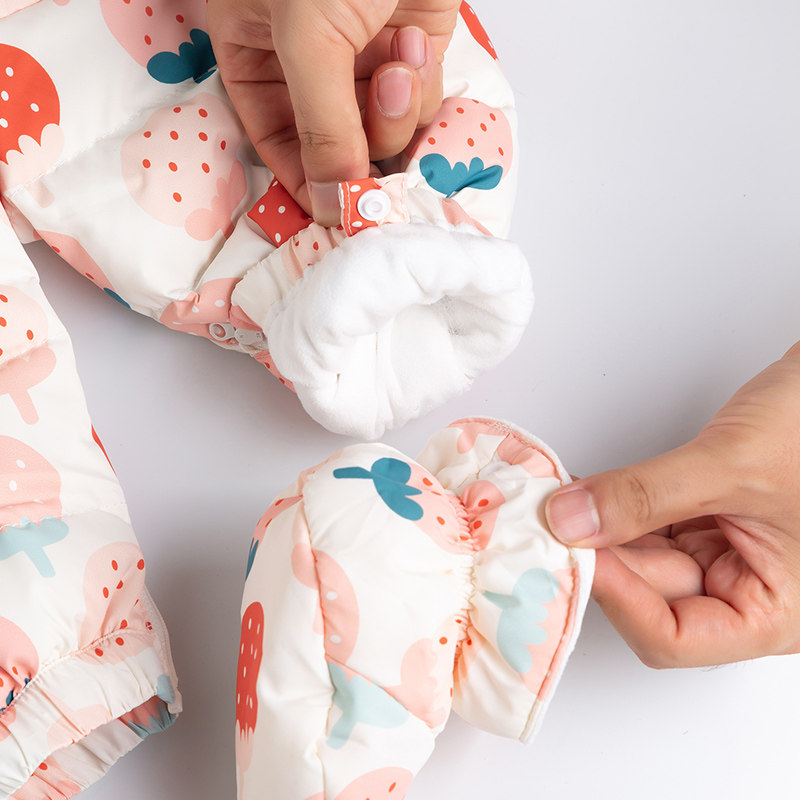 rzye婴儿连体羽绒服冬季新生儿连体衣外出衣服公主女宝宝哈衣抱服,淘宝优惠券,粉丝福利购,淘宝优惠卷