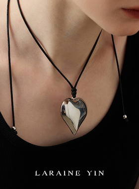 fever同款钛钢爱心情侣款项链