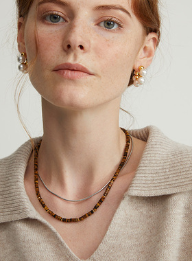 刘西蒙同款串珠项链多色