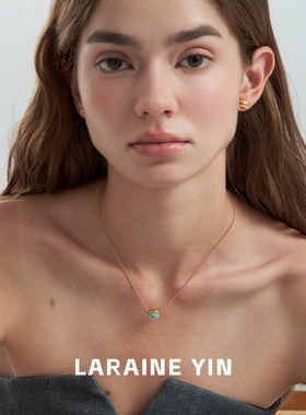 原创小众高级感天河石吊坠项链时尚小众春夏配饰锁骨链叠戴颈链