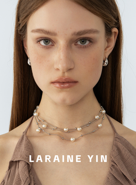 LARAINEYIN满天星珍珠项链女 松弛感叠戴通勤百搭小众精致毛衣链