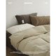 100 cotton pure cotton mocha muffin yarn Maillard contrast color A bed sheet and quilt cover four-piece set