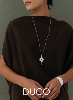 风筝S纹理垂挂项链轻奢新品原创925银天然高级感