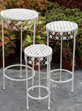 户外铁艺花架落地室外花园阳台布置装饰置物架室内客厅网红花盆架