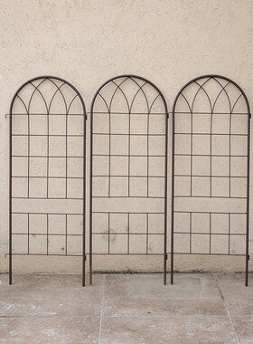 户外铁艺爬藤架栅栏花架落地露台花园月季铁线莲攀爬花架庭院装饰