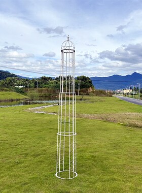 庭院花园复古花架圆柱形月季铁线莲爬藤支架户外植物藤蔓攀爬架