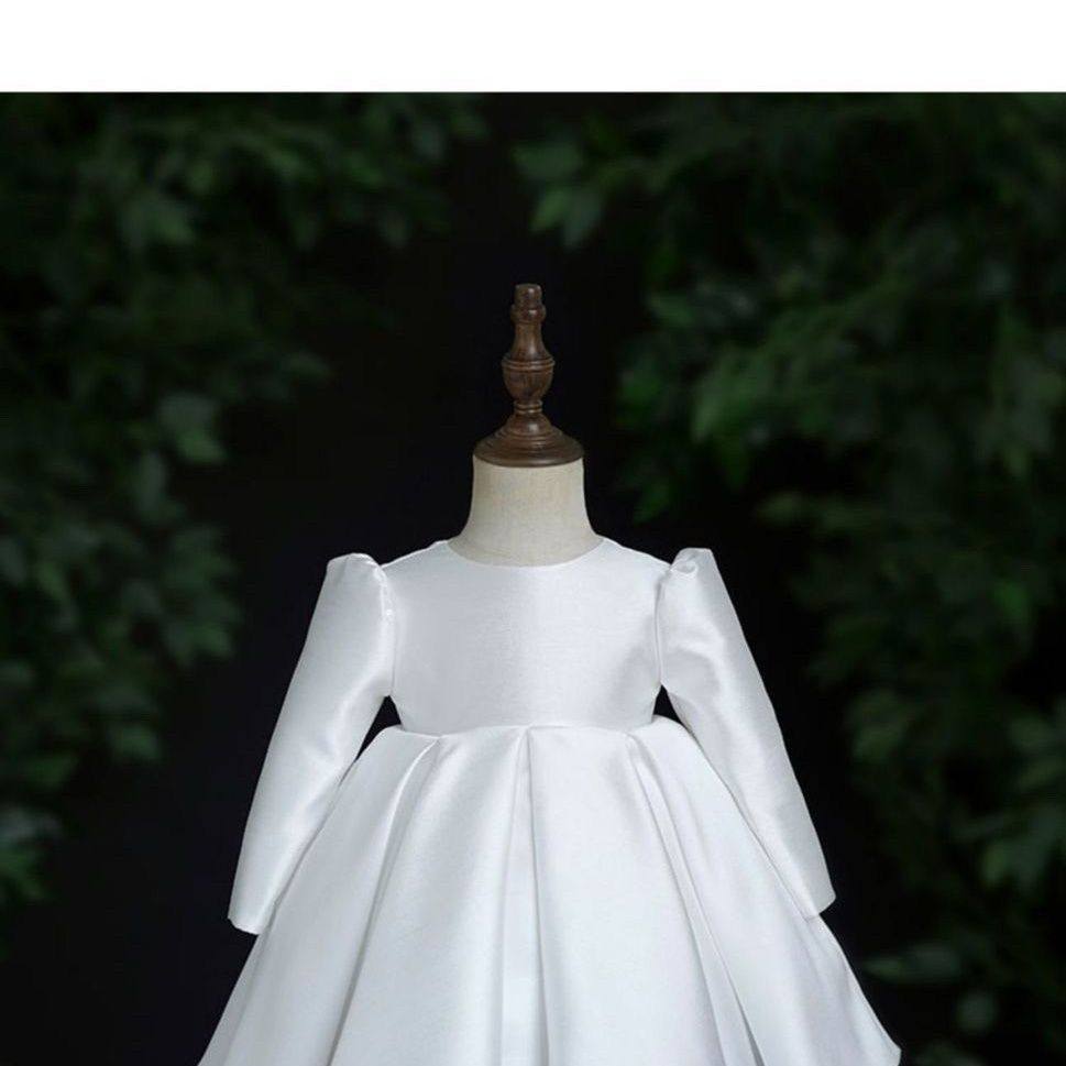 花童婚礼小女孩礼服高端女童白色婚纱儿童生日周岁宝宝公主裙秋季,淘宝优惠券,粉丝福利购,淘宝优惠卷