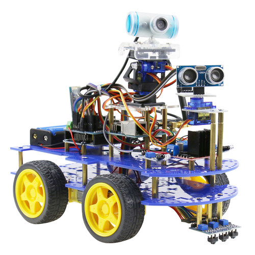 stm32开发板 蓝牙WiFi遥控智能小车 循迹超声波避障小车DIY机器人 - 图3