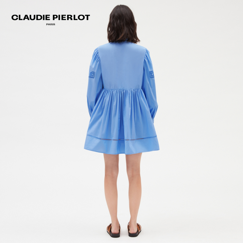 【博主同款】CLAUDIE PIERLOT Outlet镂空连衣裙娃娃裙CFPRO01875 - 图1