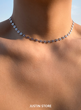 韩系小雏菊项链男生高级感