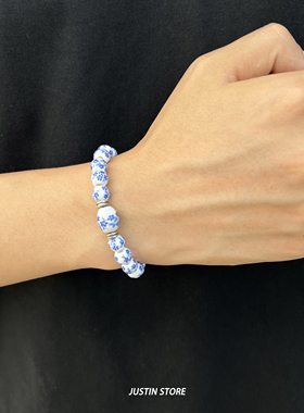 青花瓷手串男女手链小众设计