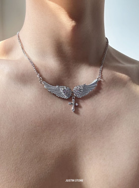 天使之翼古着项链男款