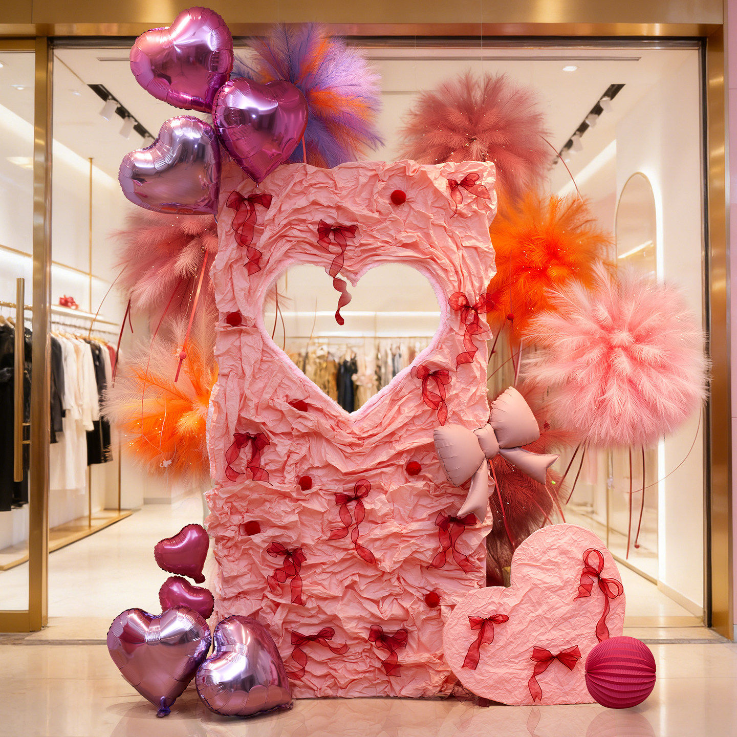 214情人节氛围布置装饰商场珠宝店铺KT板求婚拍照高级氛围背景墙,淘宝优惠券,粉丝福利购,淘宝优惠卷