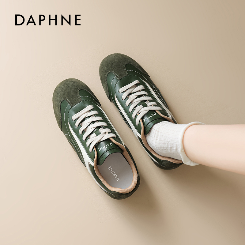 达芙妮平底经典黄色德训鞋子女款夏季2025新款休闲女鞋薄款运动鞋 - 图3