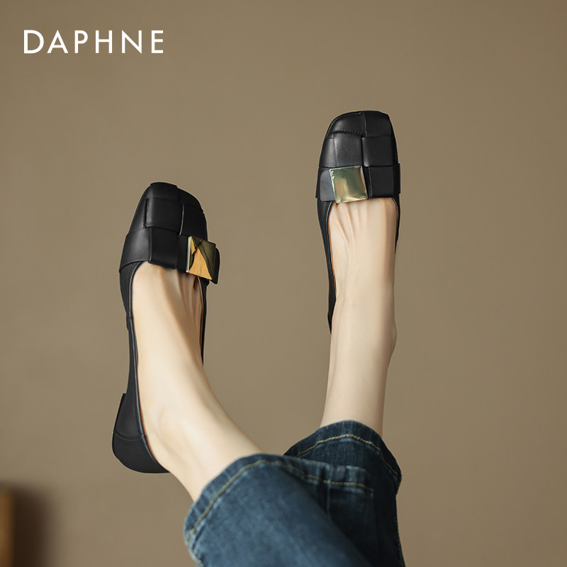 达芙妮单鞋女2026新款春季法式复古玛丽珍女鞋春季通勤平底小皮鞋,淘宝优惠券,粉丝福利购,淘宝优惠卷