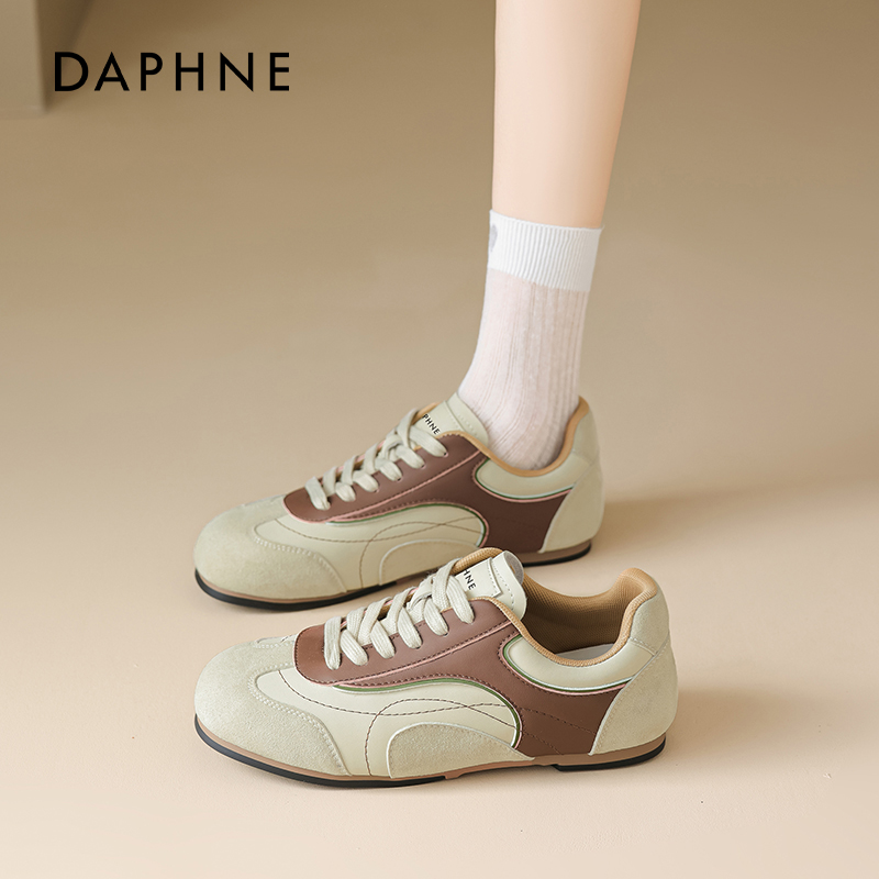 达芙妮平底经典黄色德训鞋子女款夏季2025新款休闲女鞋薄款运动鞋 - 图0