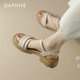 Daphne Roman sandals fashionable summer thick sole soft leather