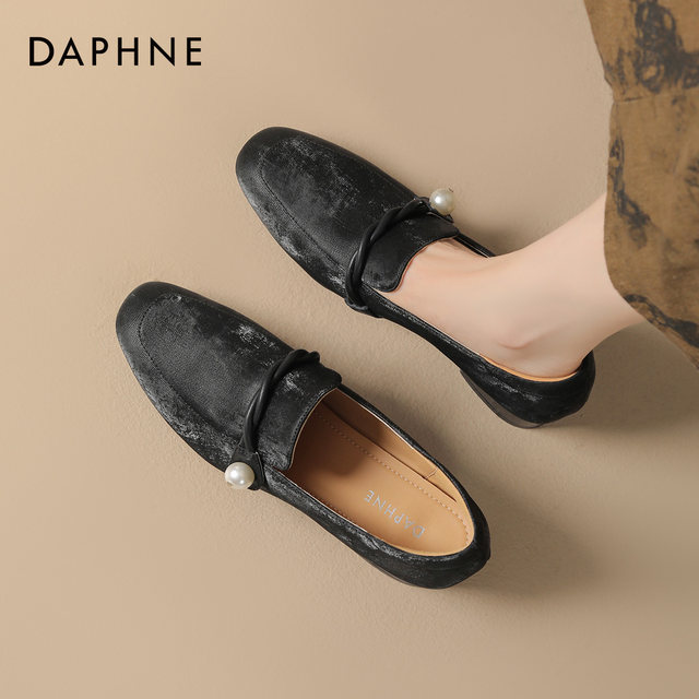 Loafers for women spring and autumn new Chinese style thick heel shoes